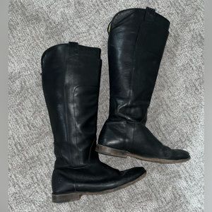 Frye black leather boots